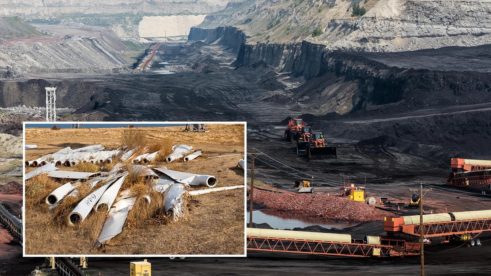 Turbine blades and Eagle Butte mine via Alamy 1 15 25