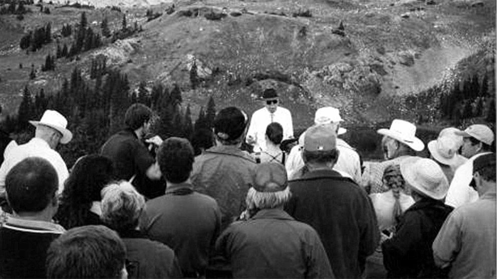 Memorial service held on August 25, 2001, at the Miner's Cabin turnout on Snowy Range Highway 130