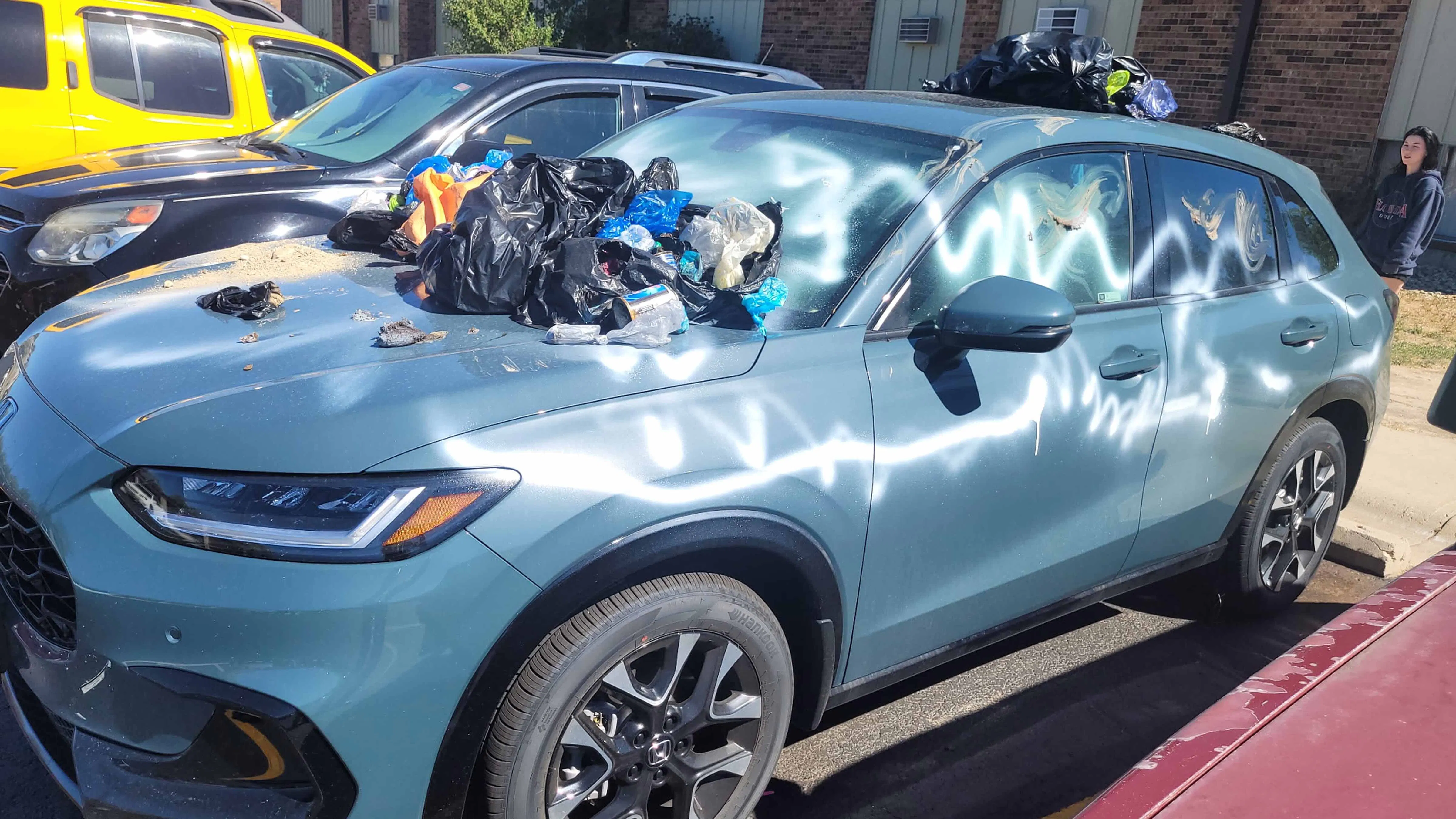 A Cheyenne dad says his daughter’s SUV was vandalized with dog feces, oil, spray paint, garbage and broken glass after an argument with her boyfriend. He says his daughter is scared for her life, and with no arrest in 7 weeks, he "loses sleep every night.:"