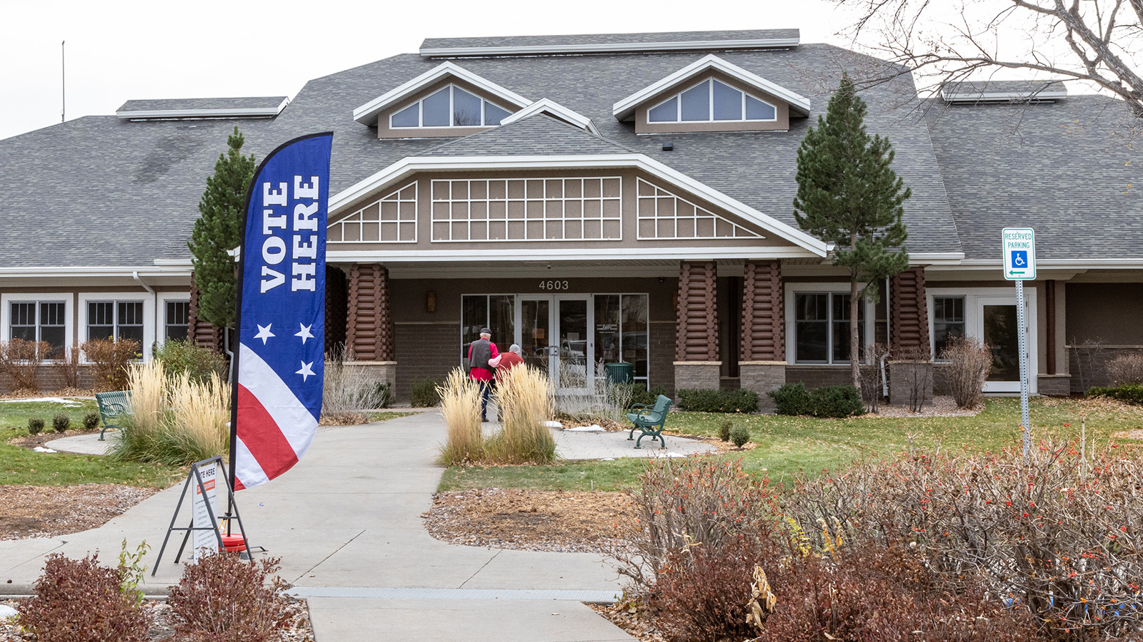 A polling place in Cheyenne in November 2022.