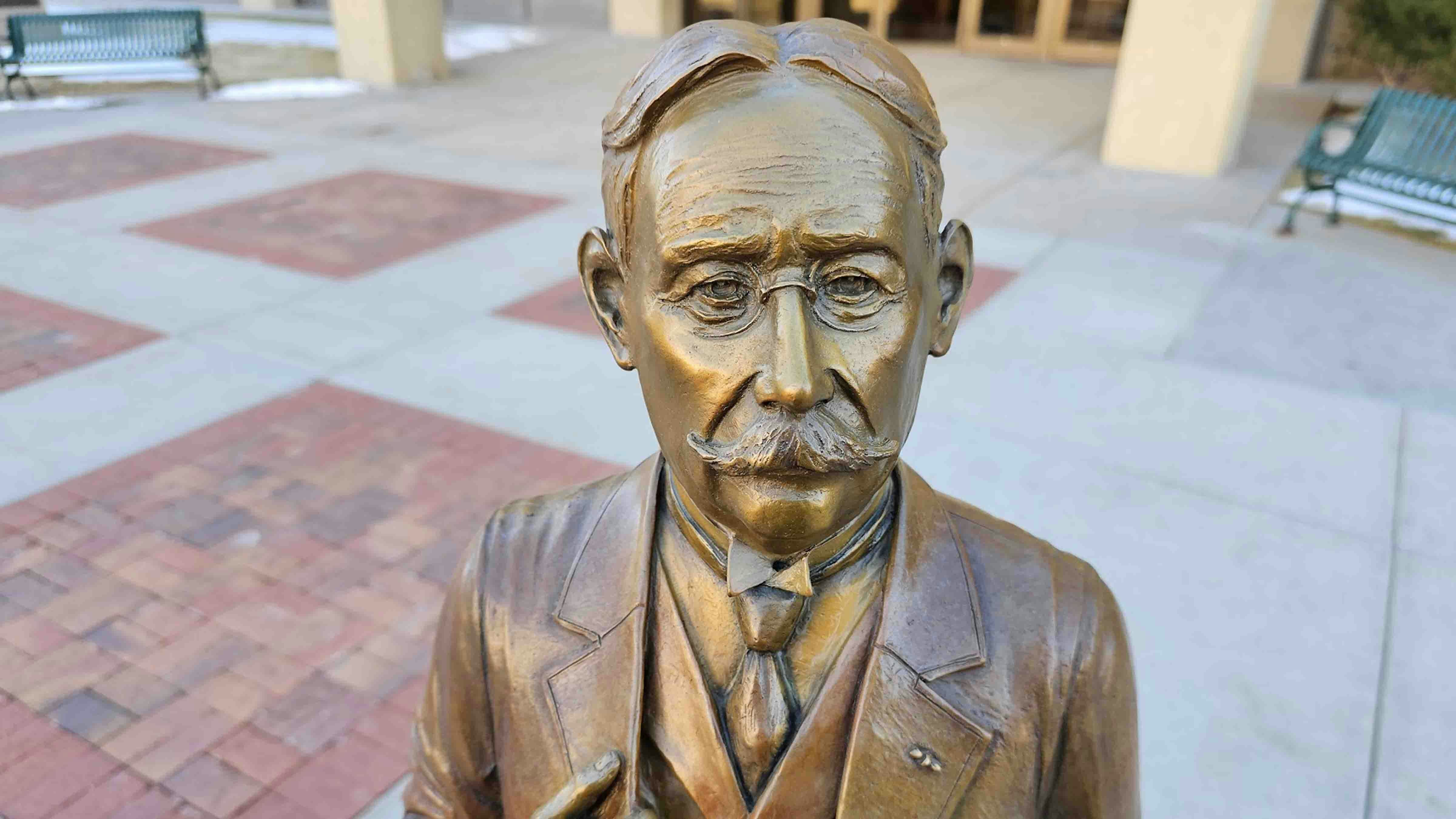 Sen. Francis E. Warren, thought by many to be Wyoming's greatest statesman. Sculpted by Guadalupe Barajas and donated by Wyoming Angus Ranch