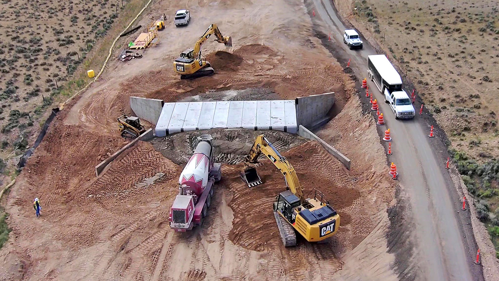 A portion of the recently completed Dry Piney Connectivity Project, which consists of 33.4 miles of 8-foot-tall deer fence and nine underpasses.