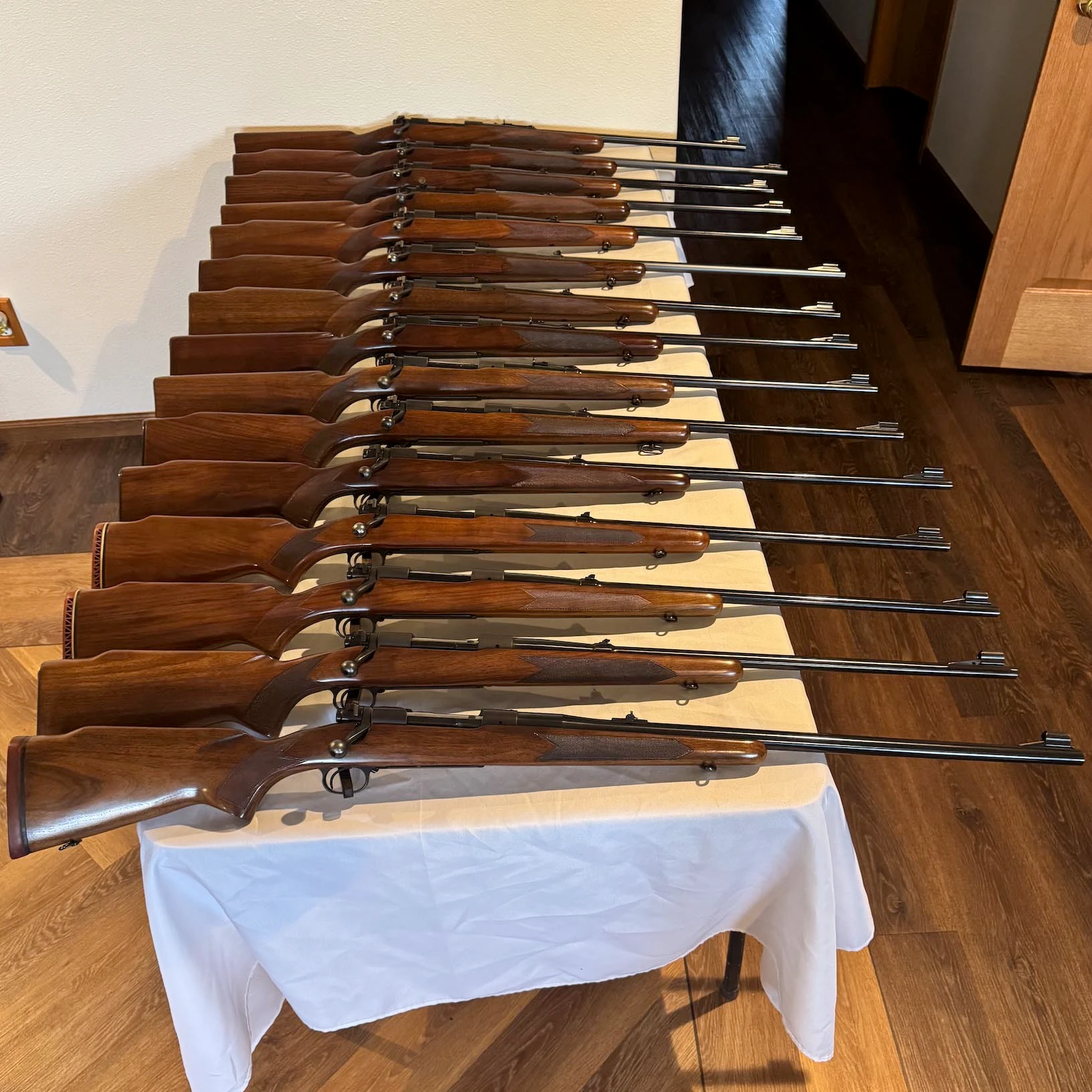 Patience and Jarod Blocker of Gillette have a collection of Winchester Model 70 rifles, spanning the rifles’ classic period, from 1936 to 1963.