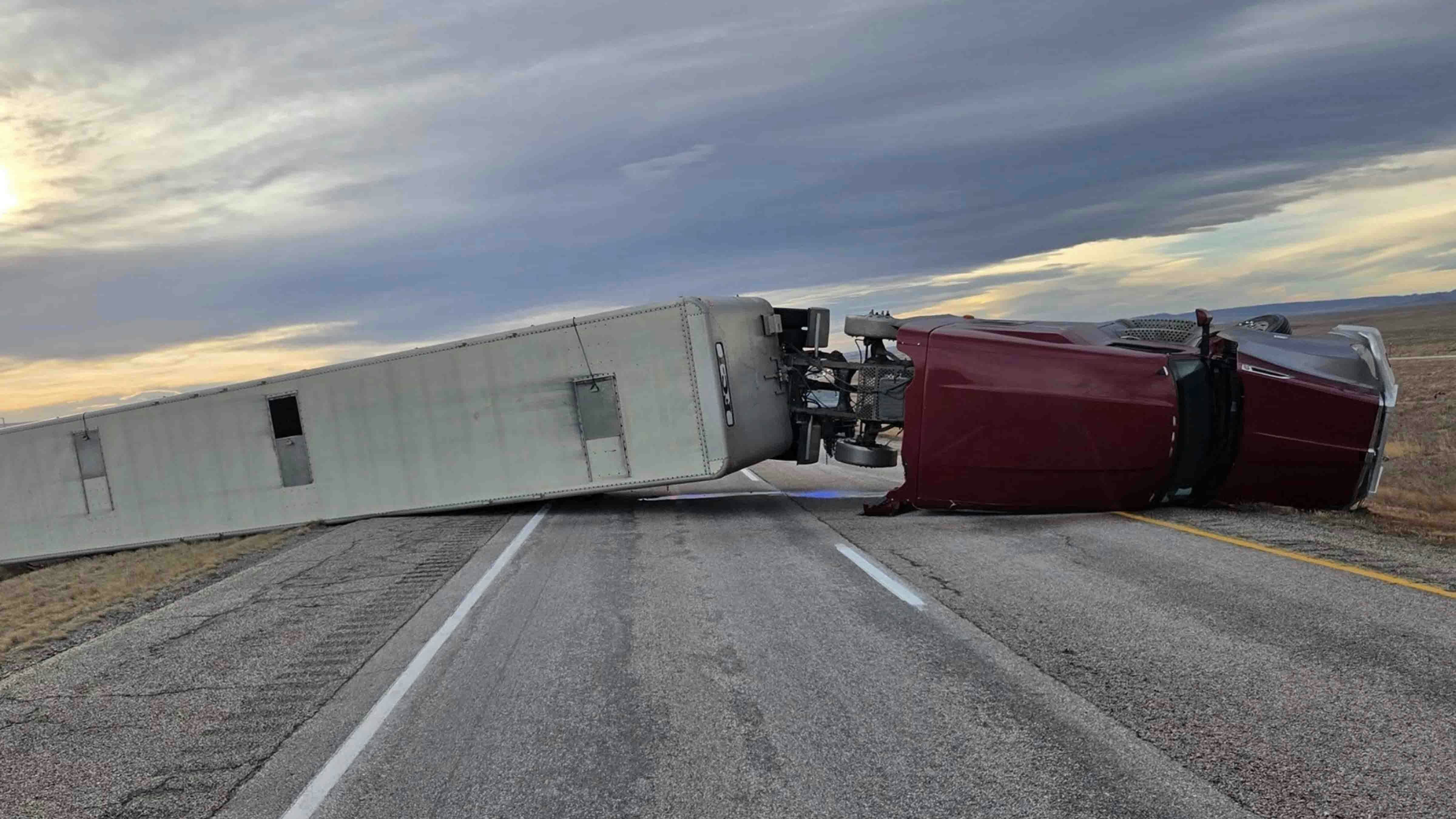 Wrecked truck 12 17 25