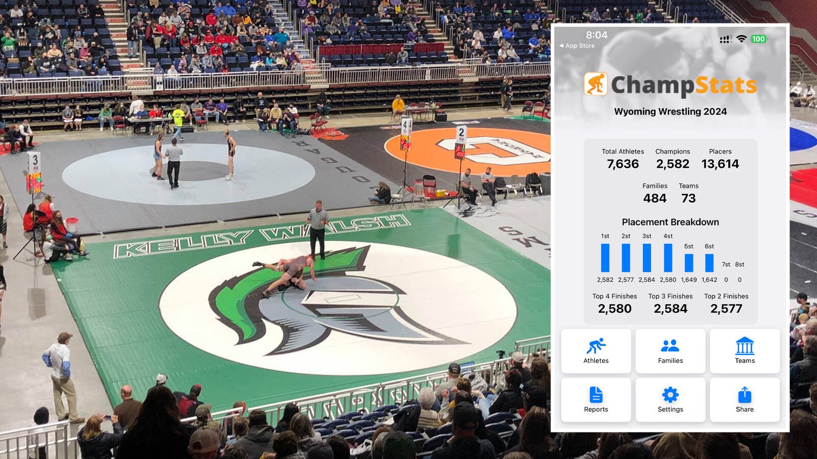 A Wyoming man has created an app that chronicles all the stats and history of the state's wrestling seasons going back to the 1940s.