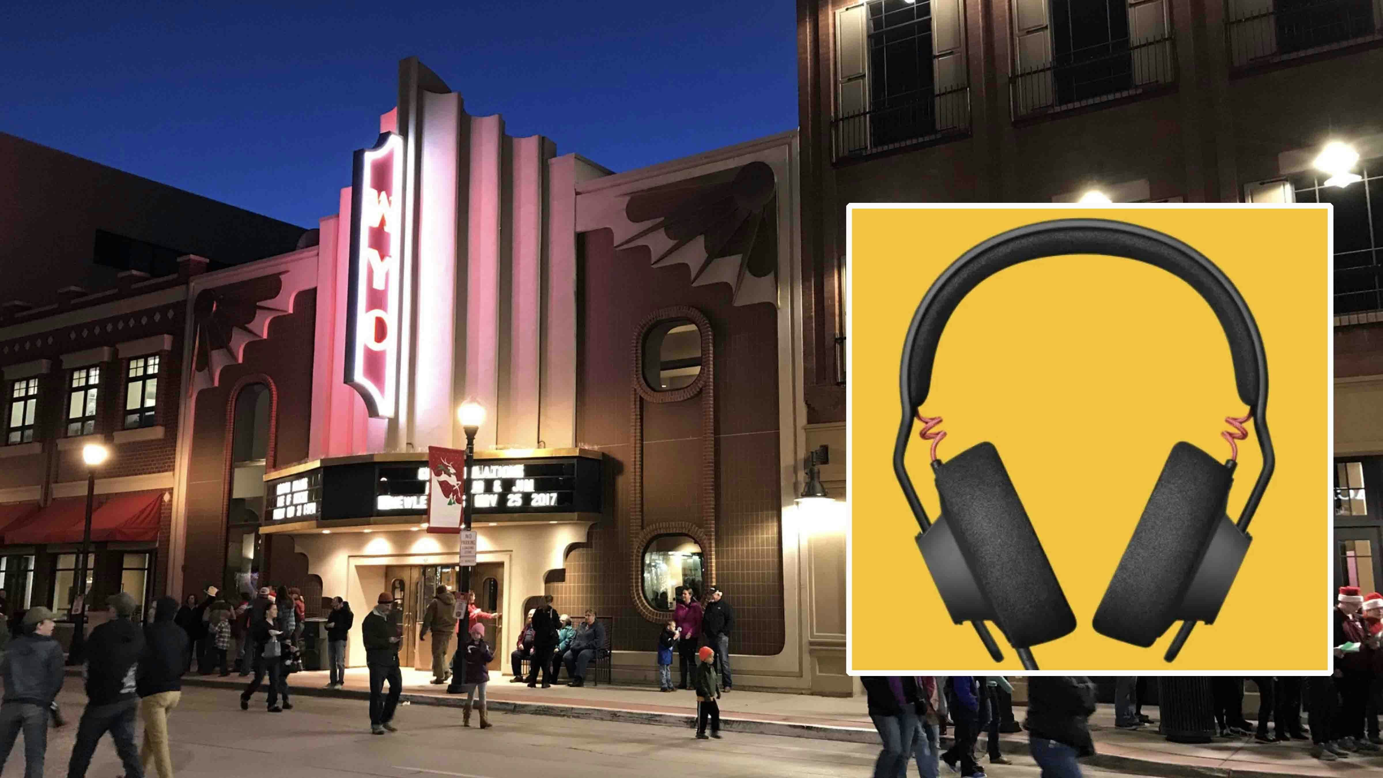 The theater’s latest high-tech accessory is a move towared the future of theater in which most of the audience can easily cancel out their popcorn crunching, joke-telling and chatty neighbors.
