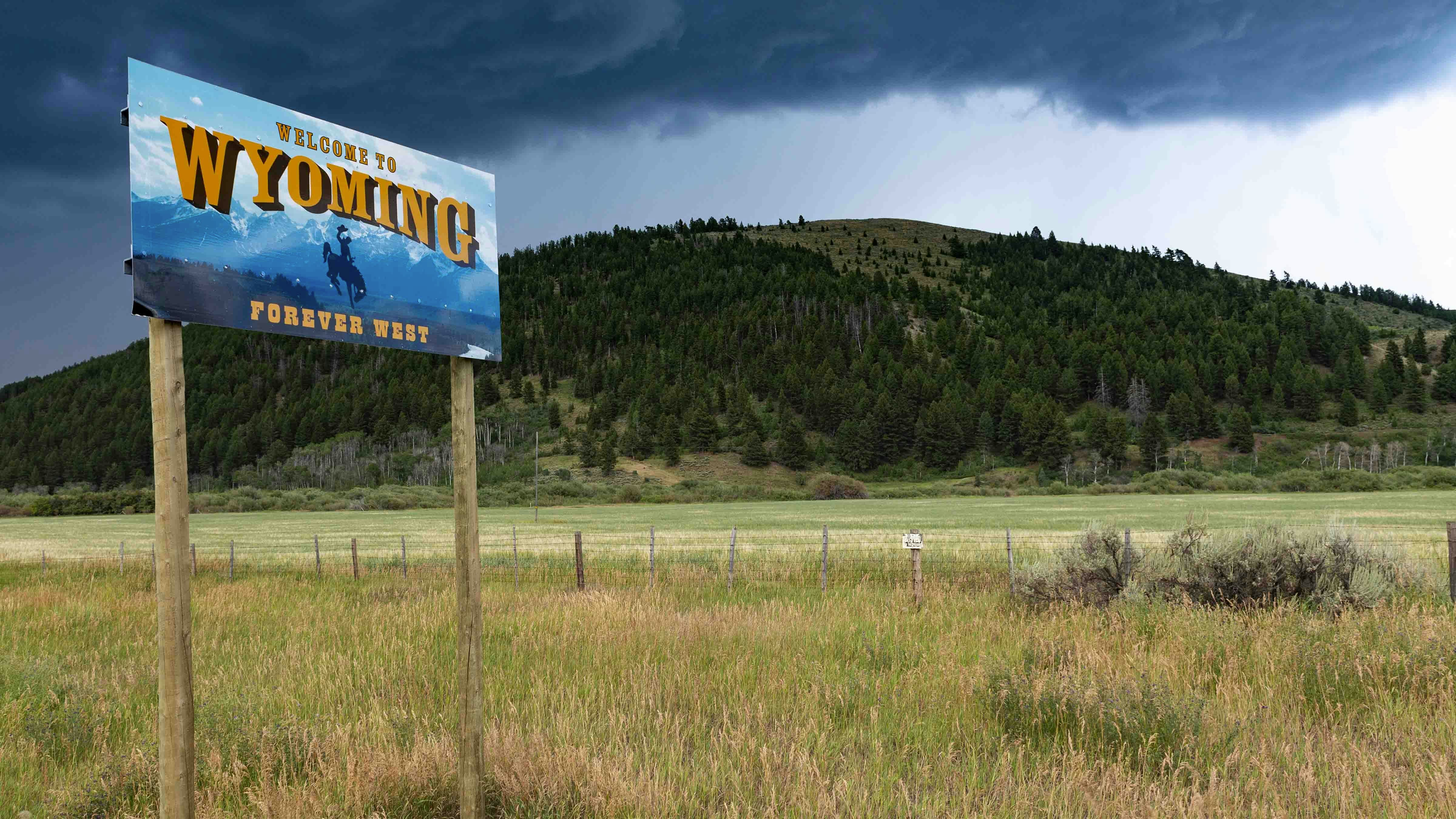 Wyoming welcome sign 5 21 25
