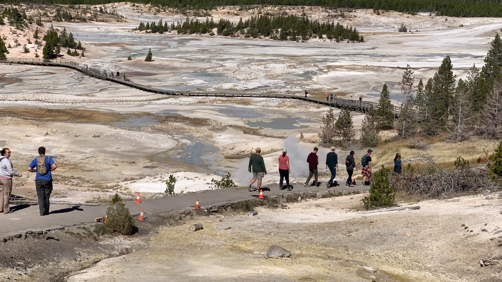Yellowstone tourists