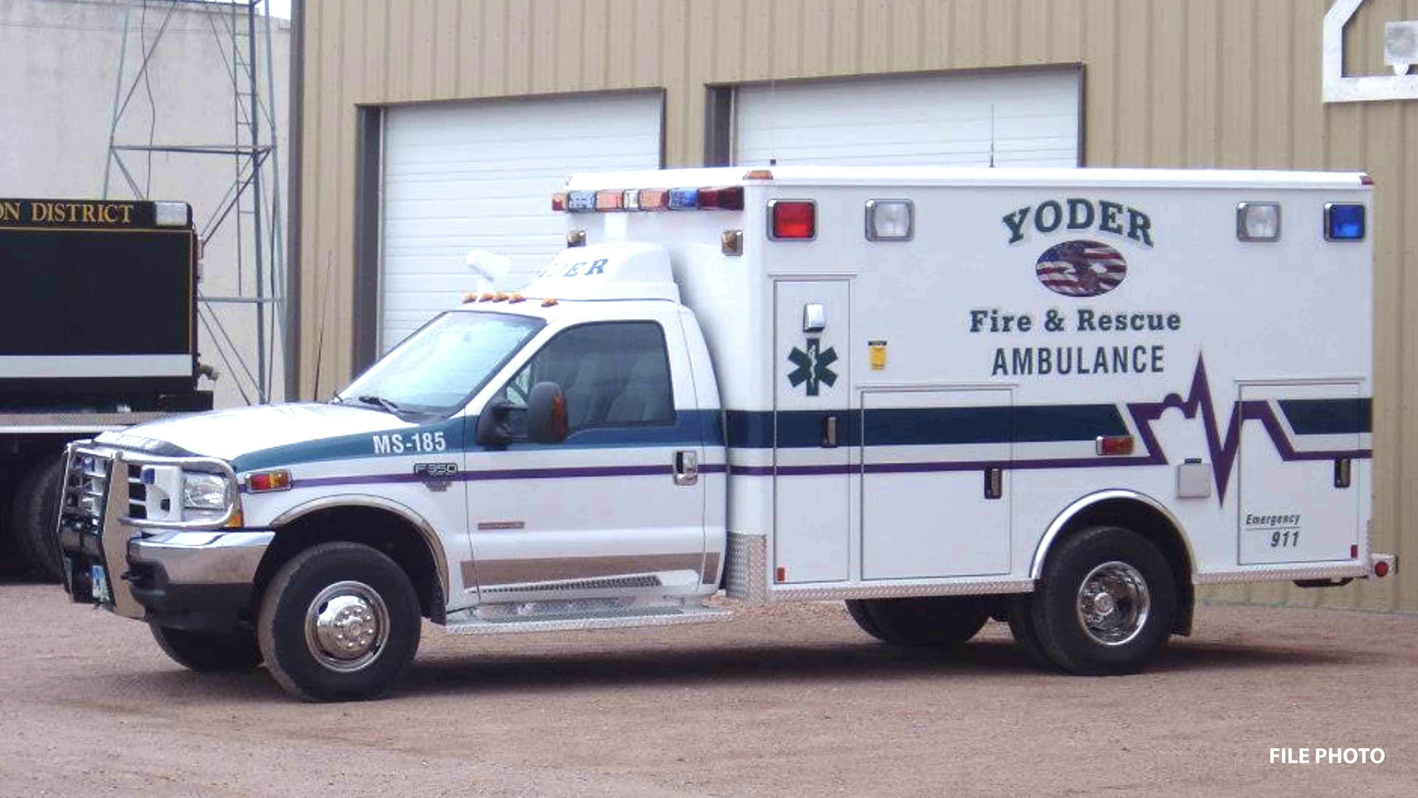 At least two people died when a pickup hit head-on with a motorcycle carrying two people Friday on U.S. Highway 85 between Yoder and Torrington.