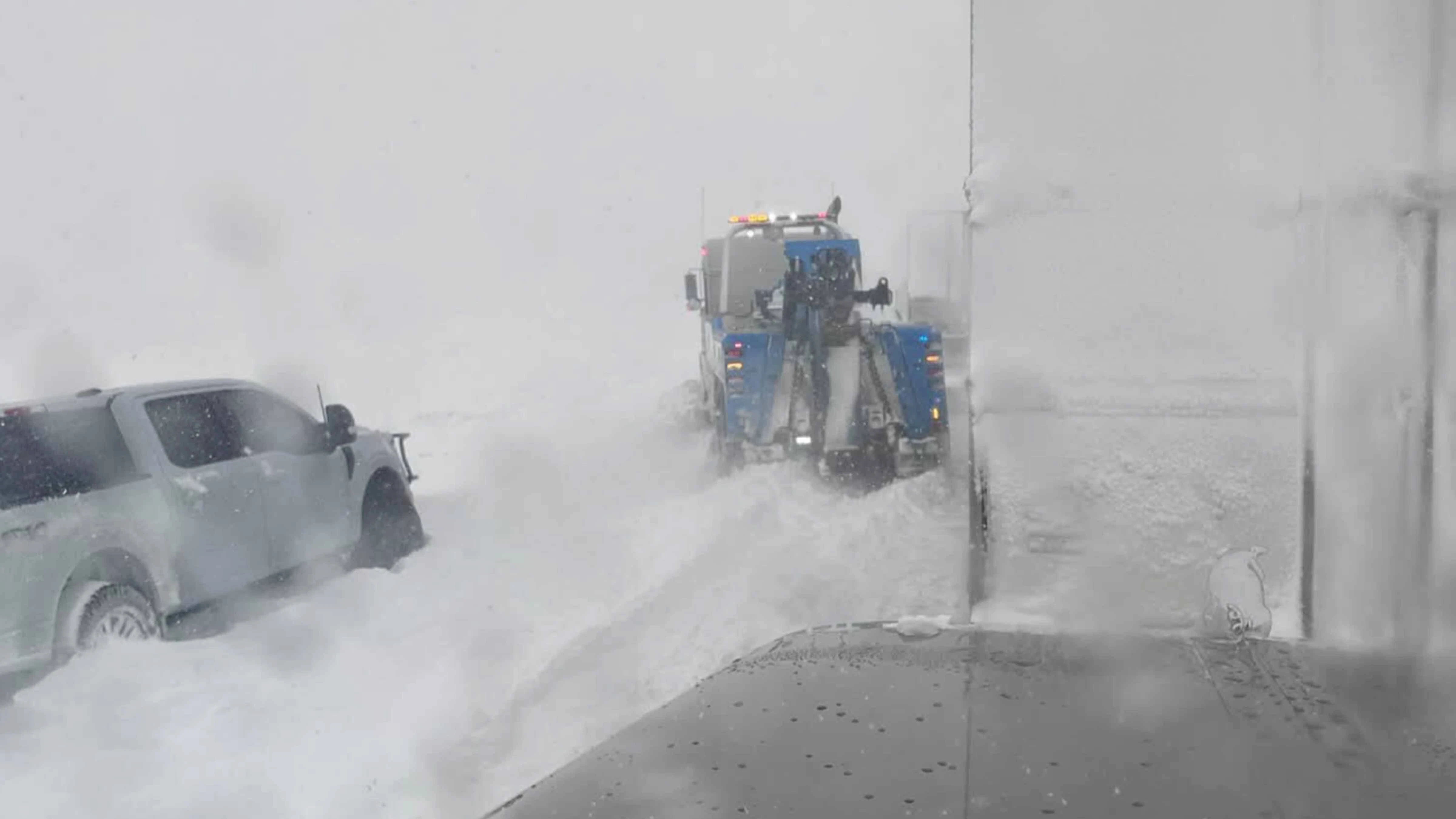 Trucker Zade Cyr was heading home to Rawlins when he got stuck "somewhere near the Continental Divide" on Interstate 80.